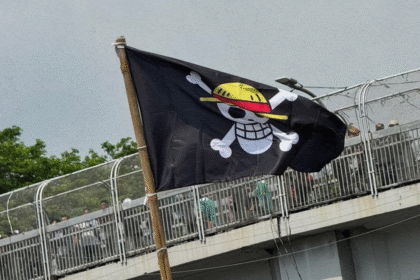 Bendera Jolly Roger dari serial One Piece banyak dikibarkan menjalang perayaan HUT RI ke-80