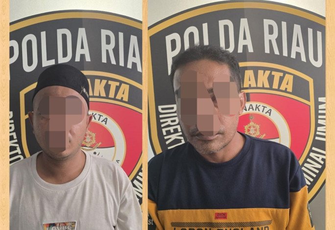 Dua terduga TPPO berhasil diamankan Polda Riau dalam operasi yang digelar di Dumai, Sabtu (9/8/2025) dini hari