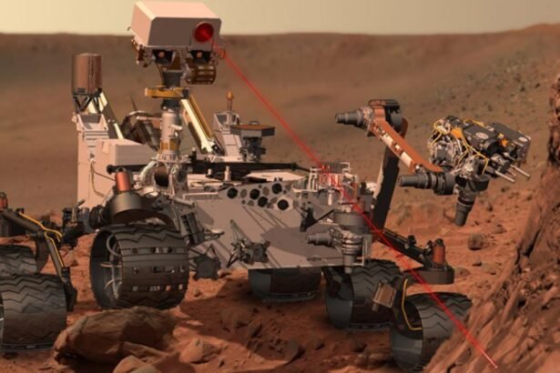 Wahana Curiosity di permukaan Planet Mars