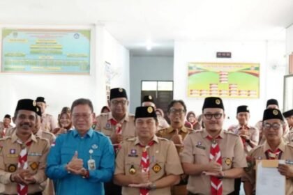 Foto bersama Disdikpora dan Kemenag Dukung sinergi Penguatan Pendidikan Kepramukaan di Rohul