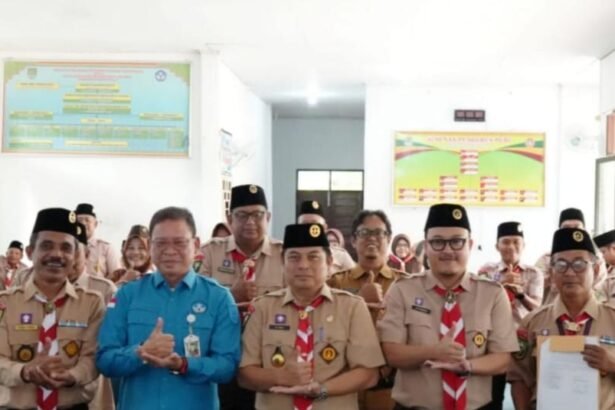 Foto bersama Disdikpora dan Kemenag Dukung sinergi Penguatan Pendidikan Kepramukaan di Rohul