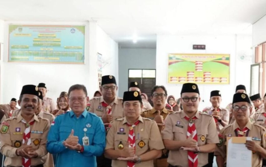 Foto bersama Disdikpora dan Kemenag Dukung sinergi Penguatan Pendidikan Kepramukaan di Rohul